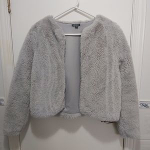 Wild Fable Grey Cozy Polyester Jacket Size Small (S)